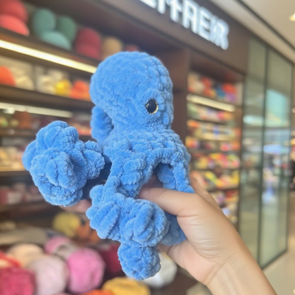 Diy Handmade Rich Colour Octopus Crochet Kit -  Cutest Crochet Collection | Unique Handicraft For Babies - Blue - image 4