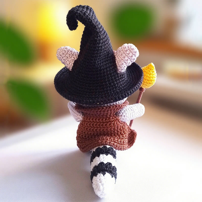 Diy Handmade Raccoon Wizard Crochet Kit -  Animal Needle Toy |  Great Birthday Gifts | Kids Crocheted Craft - image 2