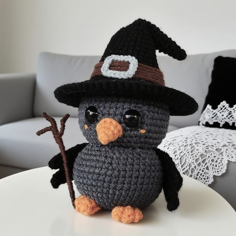 Diy Handmade Magical Wizard Raven Crochet Kit - Perfect Halloweem Gifts | Mini Backpack Accessories - image 2