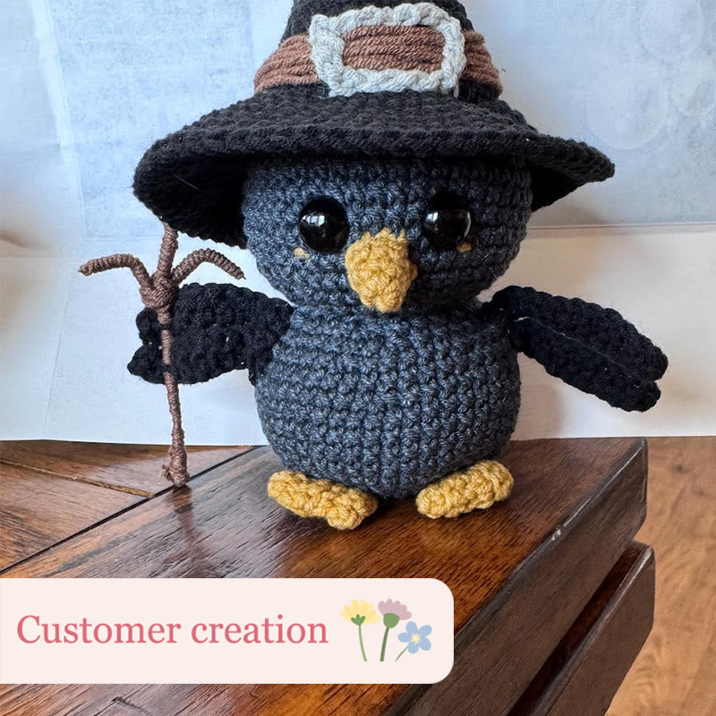 Diy Handmade Magical Wizard Raven Crochet Kit - Perfect Halloweem Gifts | Mini Backpack Accessories - image 8
