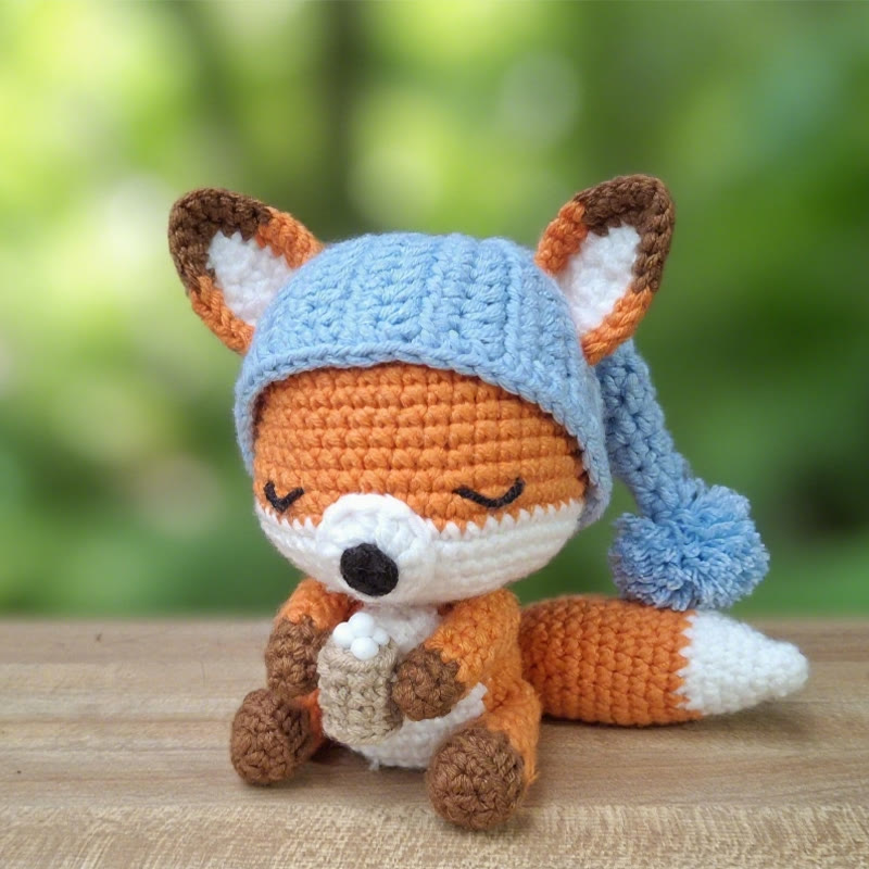 Diy Handmade Asleep Fox Crochet Kit - Lovely Animal Doll | Nice Birthday Gifts | Beginners Needle Artwork - image 2