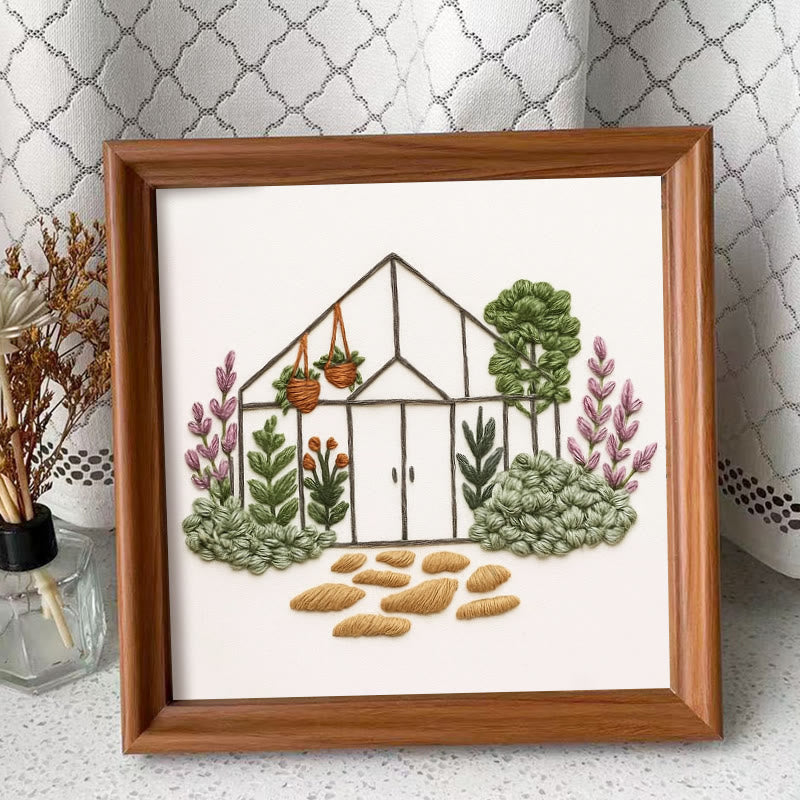 Rubbyoo Embroidery Kit - Beauty Greenhouse | Handmade Craft | Decorative Housewarming Gifts  - Embroidery Kit Plus An Extra Frame - image 10