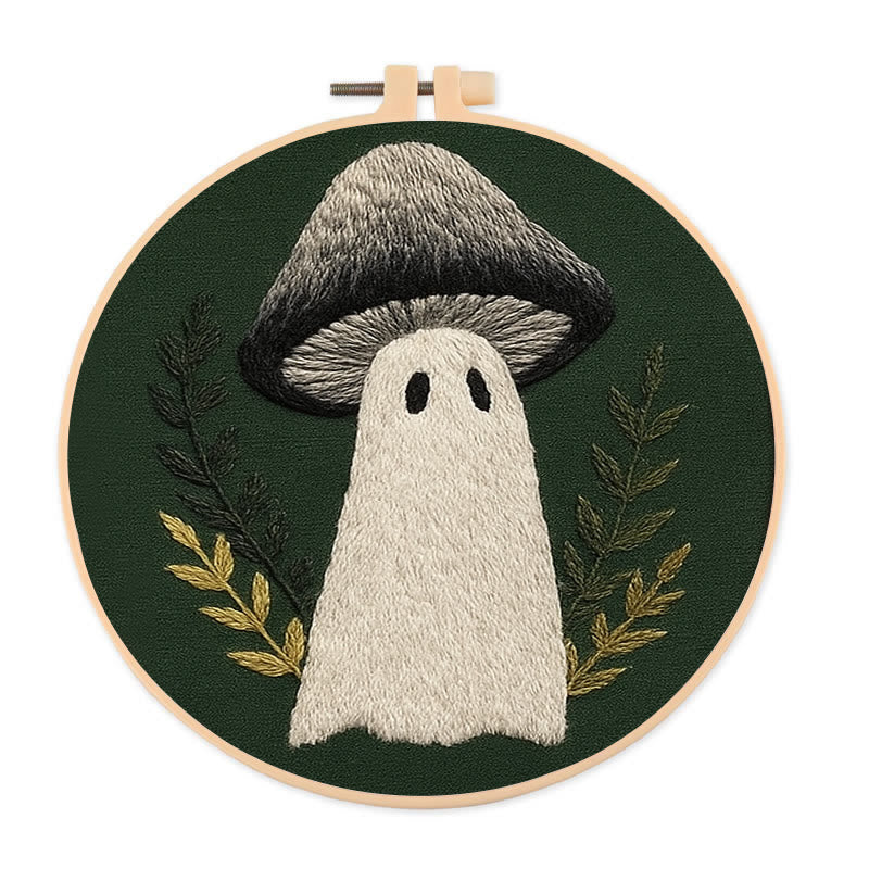 Rubbyoo Embroidery Kit - Spooky Mushroom | Helloween Home Decor |  Diy Handicraft  - 20*20cm - image 1