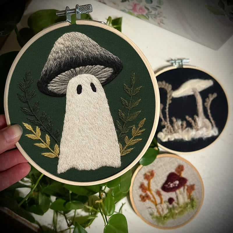 Rubbyoo Embroidery Kit - Spooky Mushroom | Helloween Home Decor |  Diy Handicraft  - image 4