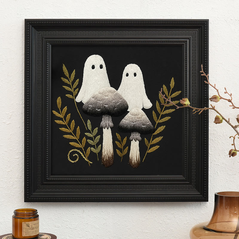 Rubbyoo Embroidery Kit - Helloween Spooky Mushroom | Diy Housewarming Present | Needlework For Beginner - Embroidery Kit Plus An Extra Frame - image 9