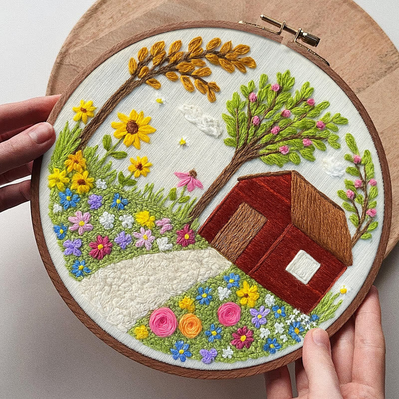 Rubbyoo Embroidery Kit - Floral Garden | Diy Landscape Handicraft | Nice Housewarming Gifts For Friends  - image 5
