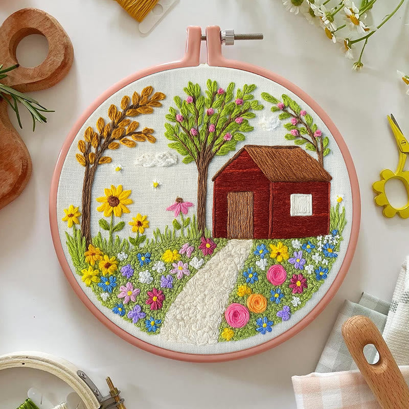 Rubbyoo Embroidery Kit - Floral Garden | Diy Landscape Handicraft | Nice Housewarming Gifts For Friends  - image 4