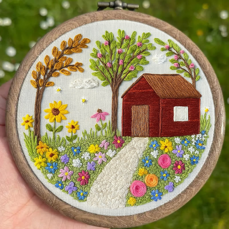 Rubbyoo Embroidery Kit - Floral Garden | Diy Landscape Handicraft | Nice Housewarming Gifts For Friends  - image 9