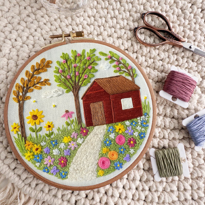 Rubbyoo Embroidery Kit - Floral Garden | Diy Landscape Handicraft | Nice Housewarming Gifts For Friends  - image 7