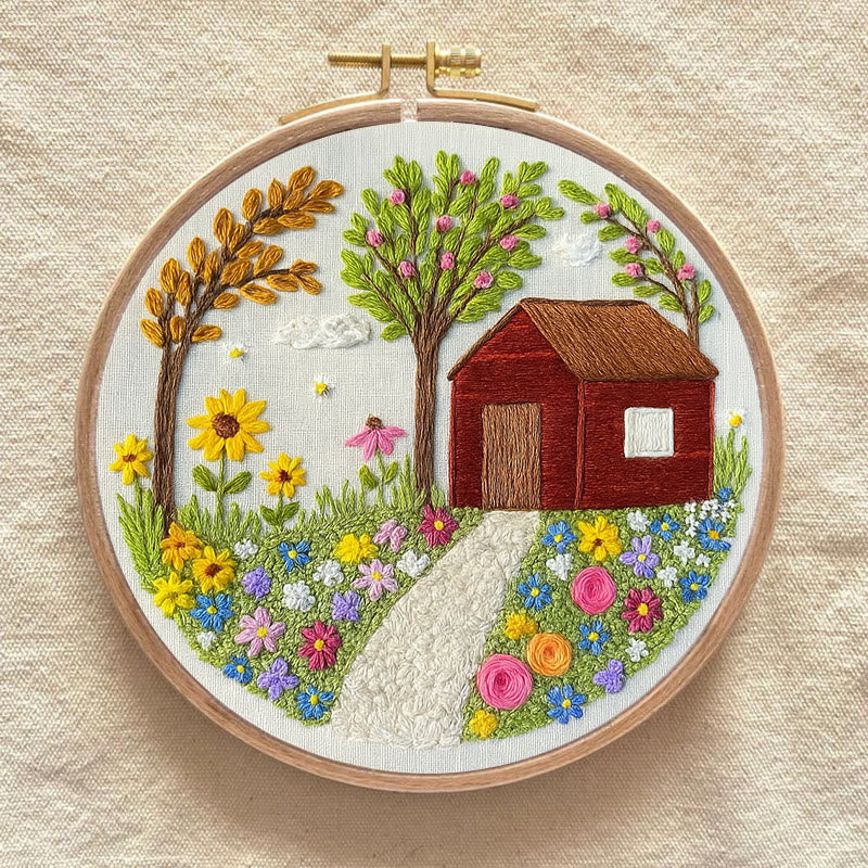 Rubbyoo Embroidery Kit - Floral Garden | Diy Landscape Handicraft | Nice Housewarming Gifts For Friends  - image 6