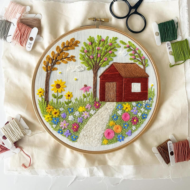 Rubbyoo Embroidery Kit - Floral Garden | Diy Landscape Handicraft | Nice Housewarming Gifts For Friends  - image 8