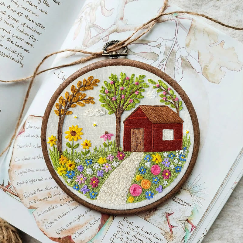 Rubbyoo Embroidery Kit - Floral Garden | Diy Landscape Handicraft | Nice Housewarming Gifts For Friends  - image 2