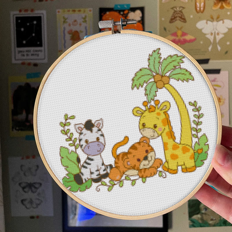  Cross Stitch Kit - Adorable Animal Party | Handicraft For Animal Lovers | Wall Hanging Needlework  - image 6
