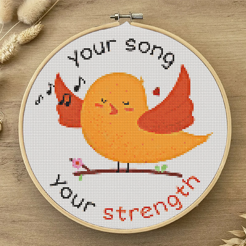  Cross Stitch Kit - Positive Singing Bird | Diy Decorative Artwork | Nice Handicraft For Friends - image 6