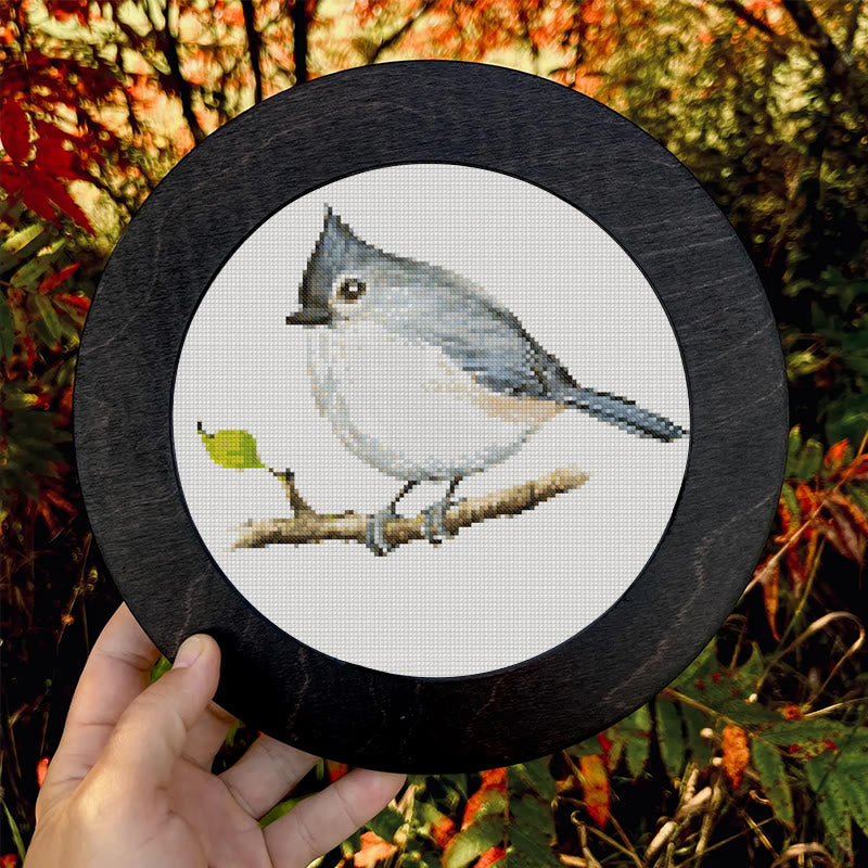  Cross Stitch Kit - Little Tufted Titmouse | Sewing Animal Craft | Living Room Ornament - image 9