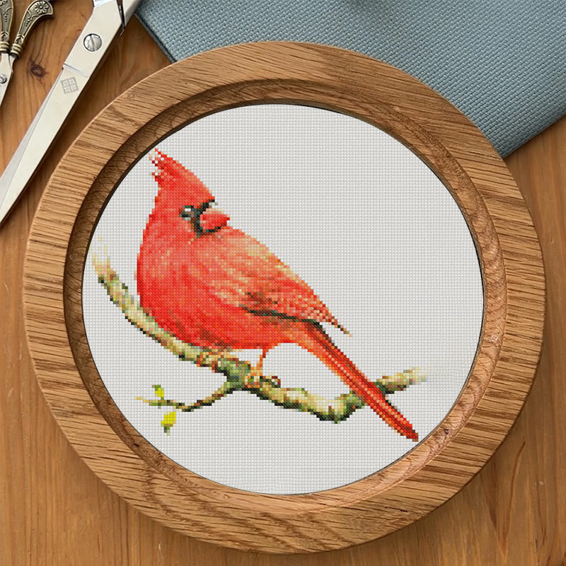  Cross Stitch Kit - Red Cardinal | Handmade Christmas Ornaments | Easy Bird Needlepoint  - image 7