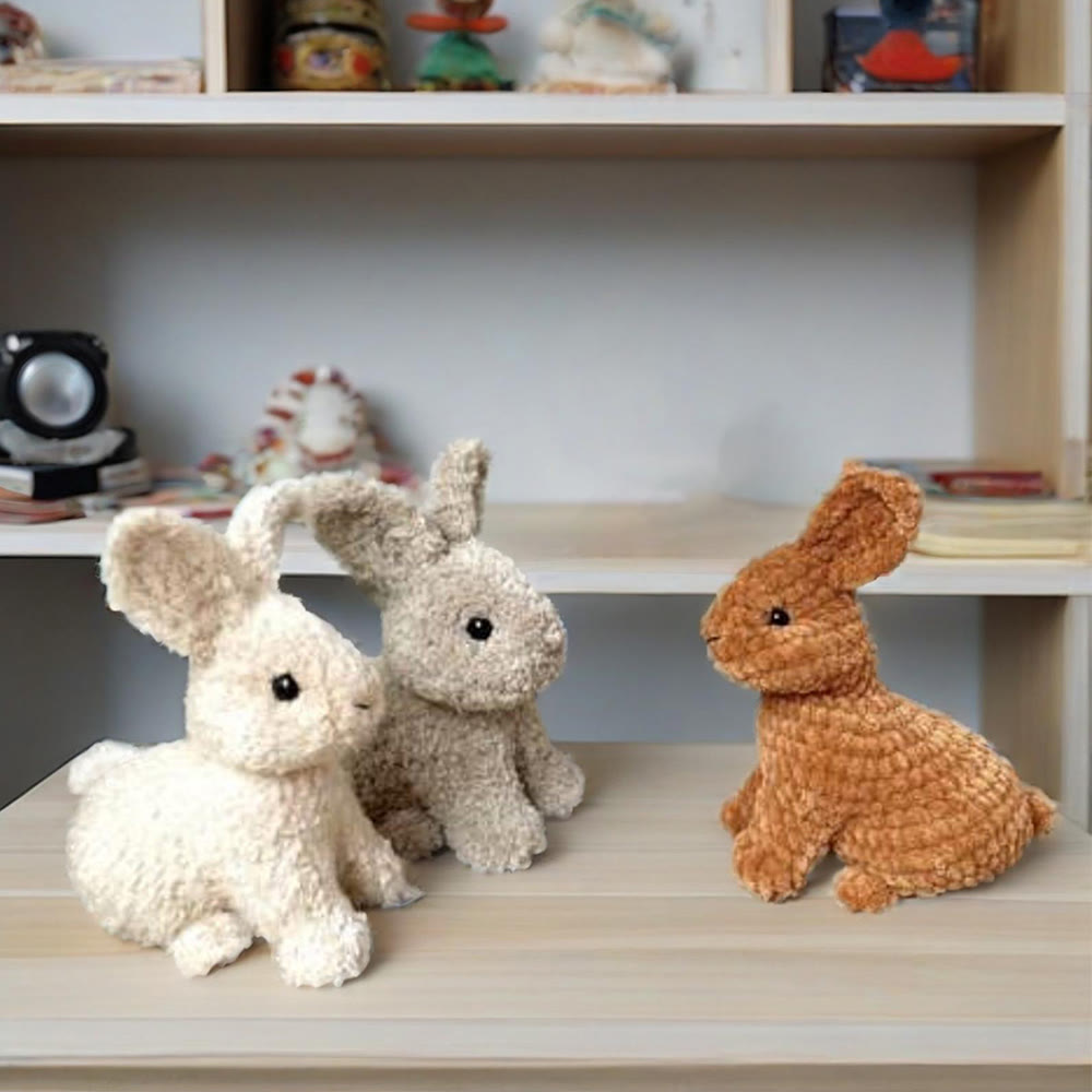 Diy Handmade Baby Rabbit Series Crochet Kit - Perfect For Beginners  | Easy crochet collection - Brown - image 1