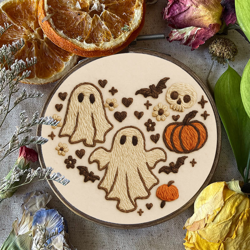 Rubbyoo Embroidery Kit - Halloween Bats And Ghosts | Spooky Halloween Decor | Diy Holiday Handicraft - image 4