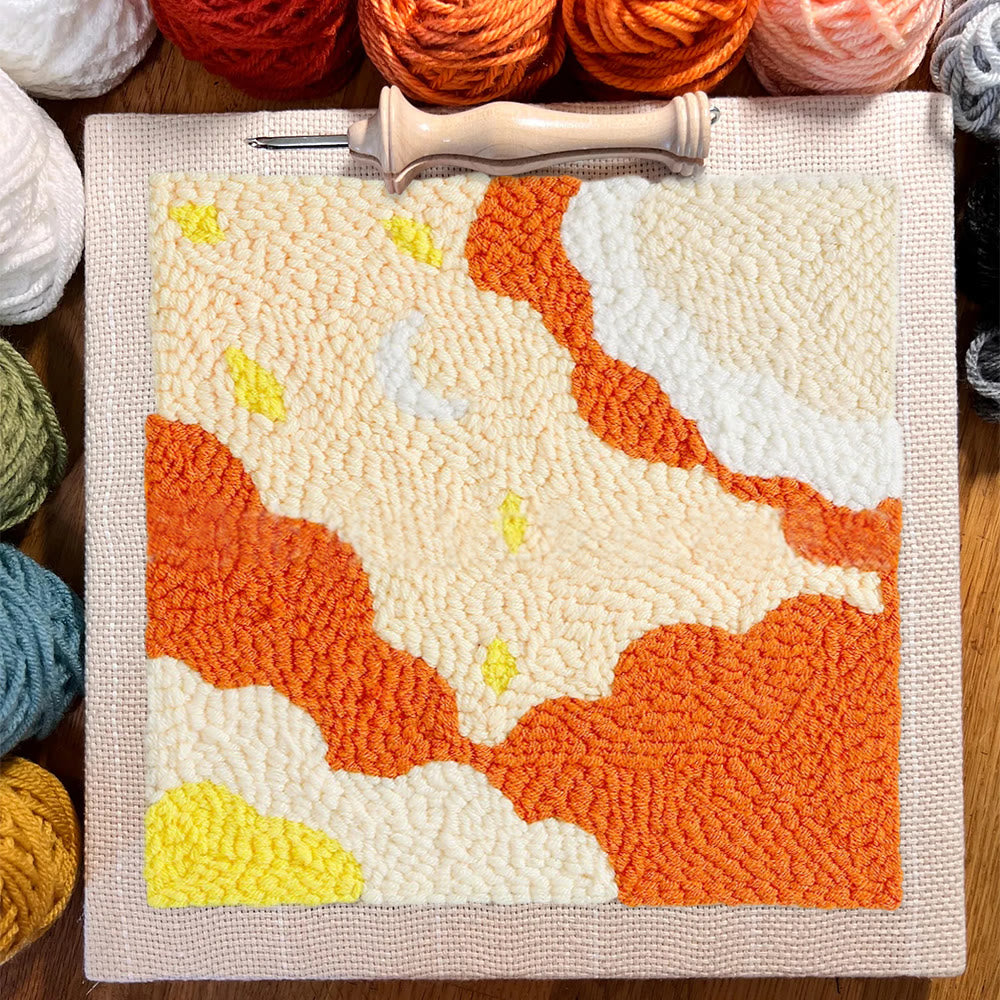 Abstract Art Square Punch Needle Kit - Unique  Handmade Craft  | Stylish Wall Decoration  - image 6
