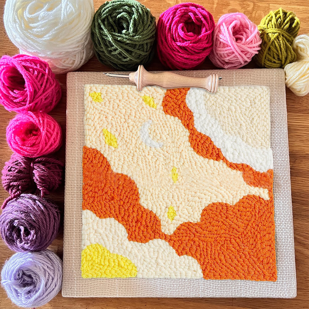 Abstract Art Square Punch Needle Kit - Unique  Handmade Craft  | Stylish Wall Decoration  - image 4
