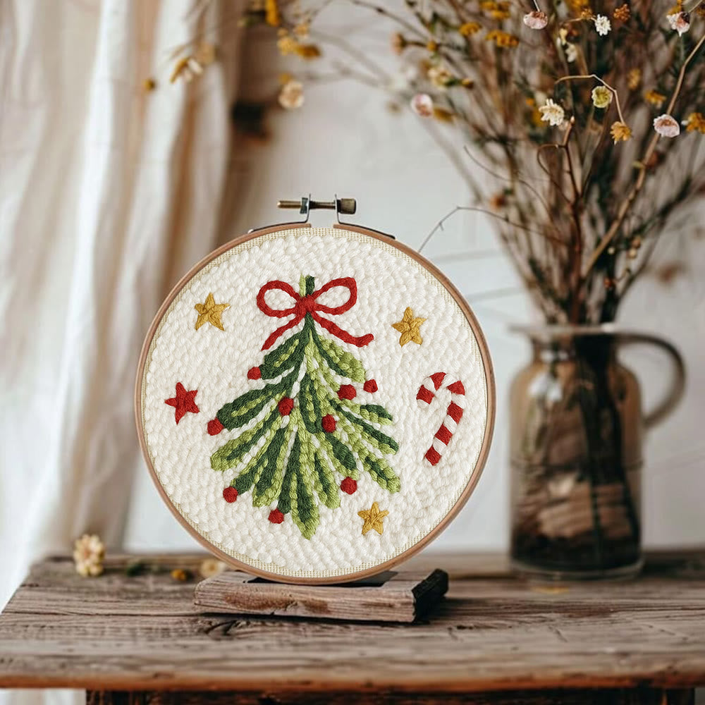 Christmas Tree Punch Needle Kit - Handmade Christmas Decoration | Unique Christmas Handicraft  - image 2