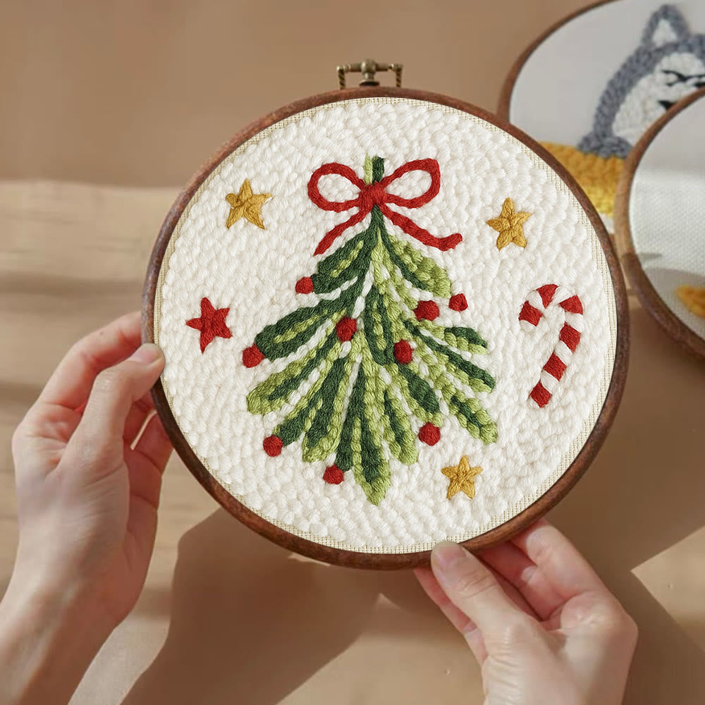 Christmas Tree Punch Needle Kit - Handmade Christmas Decoration | Unique Christmas Handicraft  - image 6