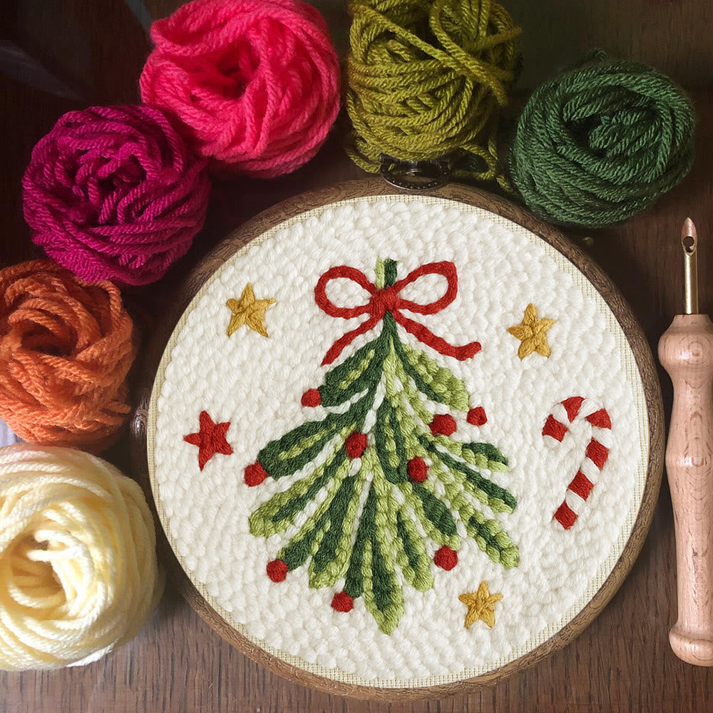 Christmas Tree Punch Needle Kit - Handmade Christmas Decoration | Unique Christmas Handicraft  - image 4