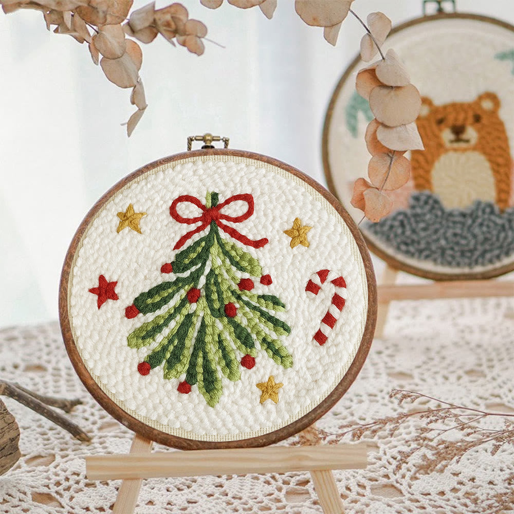 Christmas Tree Punch Needle Kit - Handmade Christmas Decoration | Unique Christmas Handicraft  - image 8