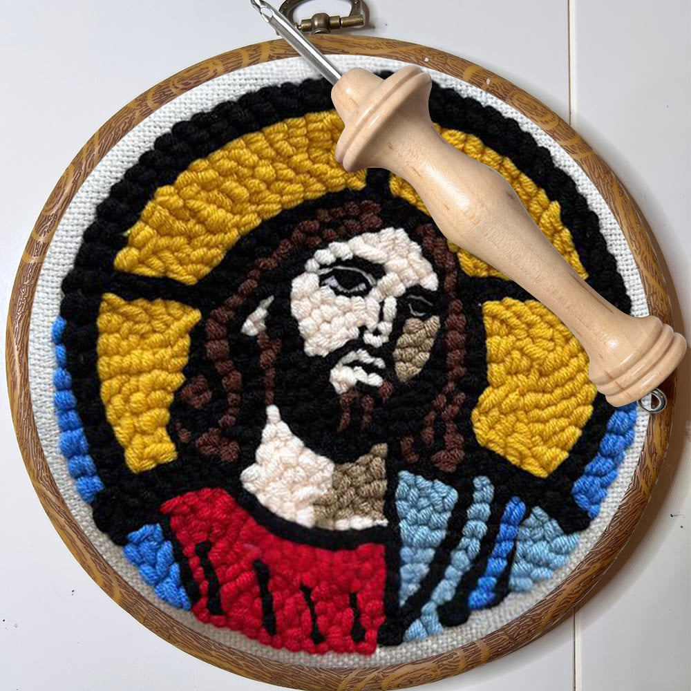 Jesus Christ Punch Needle Kit - Religious Wall Hanging |  Diy Handmade Craft - image 5