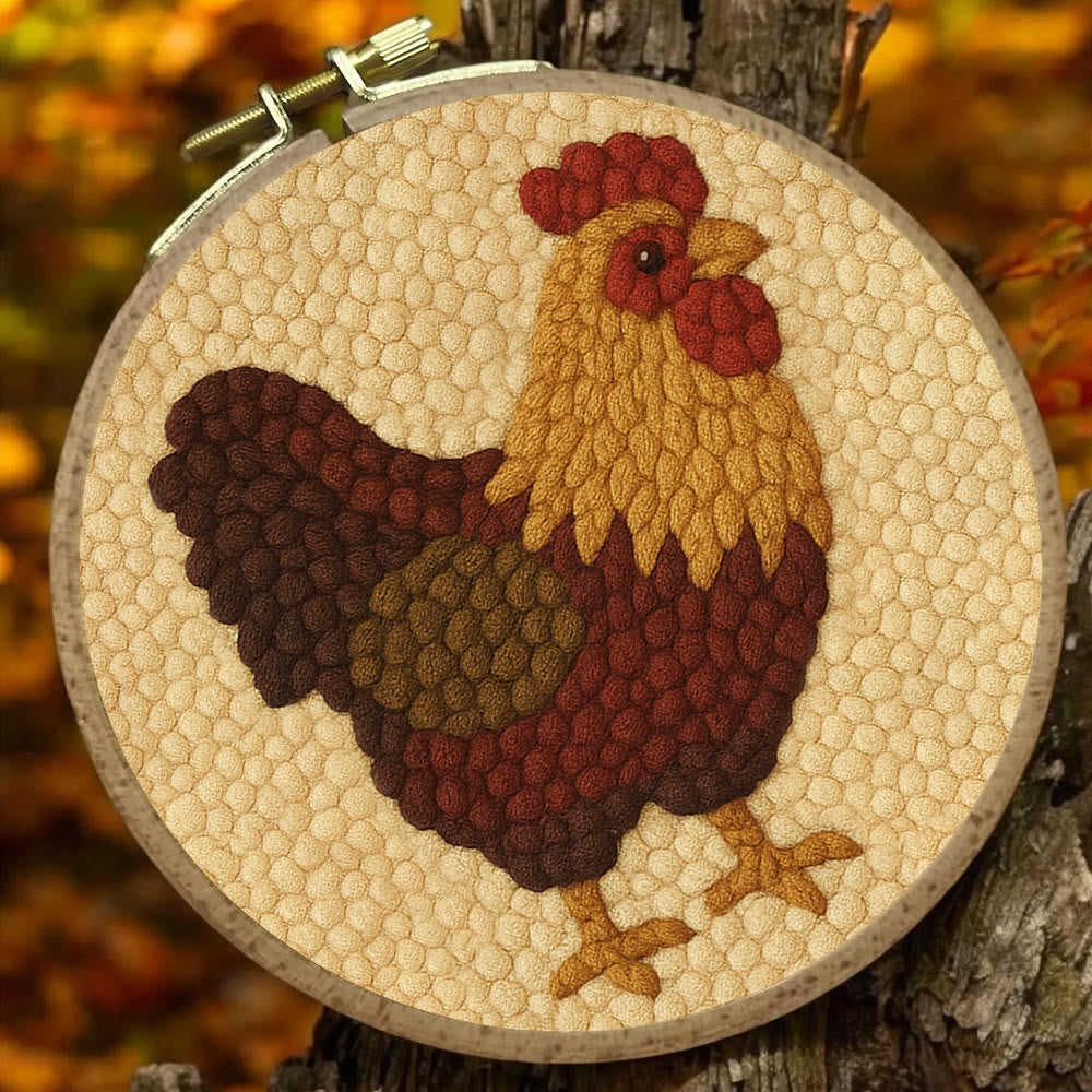  Rooster Punch Needle Kit - Perfect Craft For Animal Lovers | Handmade Beginner Set - image 4