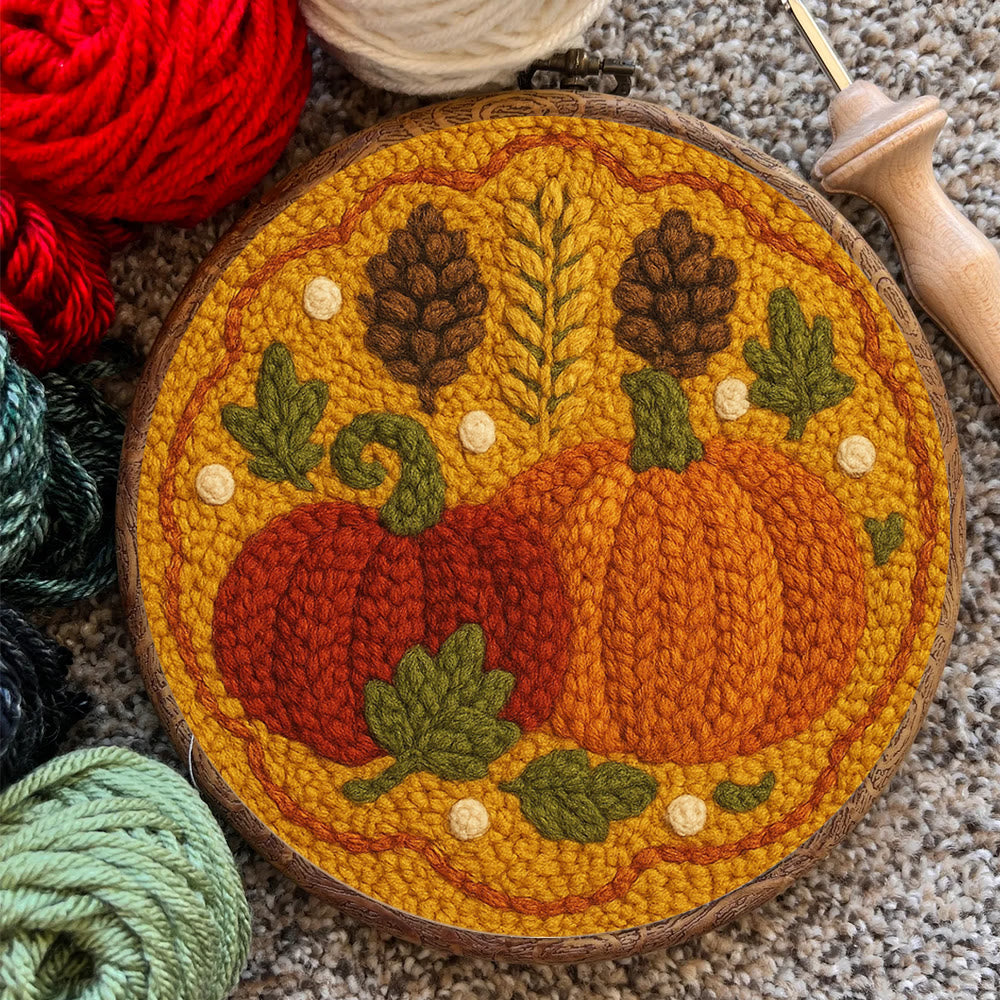  Autumn Pumpkin Punch Needle Kit - Halloween Vibes Handicraft | Unique Thanksgiving Gifts | Diy Home Decor   - image 10