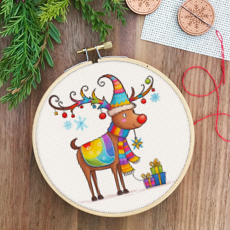  Cross Stitch Kit - Christmas Deer | Diy For Christmas Gift | Perfect For Christmas Tree Decor - image 3