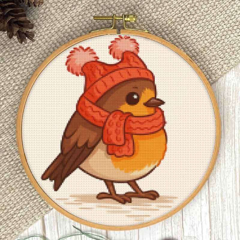  Cross Stitch Kit - Winter Bird | Adorable Animal Craft | Diy Handmade Needlework - image 6