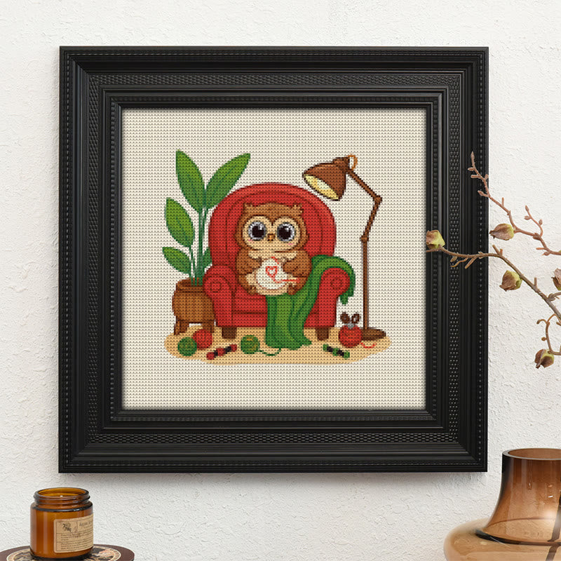  Cross Stitch Kit - Stitching Owl | Nice Gifts For Animal Lovers | Diy Handmade Craft  - image 10