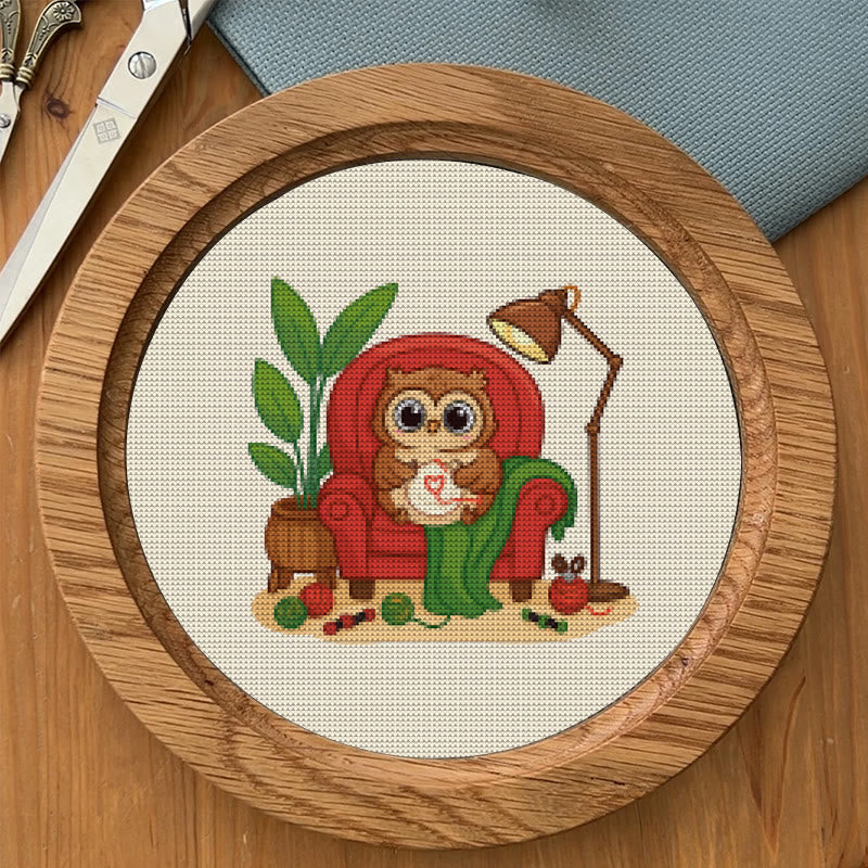  Cross Stitch Kit - Stitching Owl | Nice Gifts For Animal Lovers | Diy Handmade Craft  - image 8