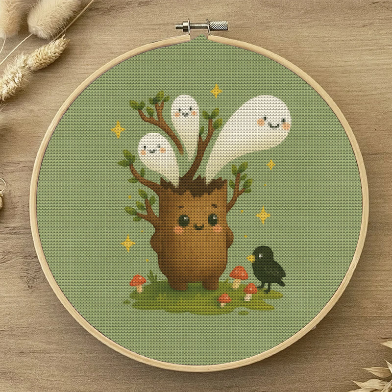  Cross Stitch Kit - Spooky Ghost Tree | Unique Desk Ornament | Perfect Handmade Gifts - image 7