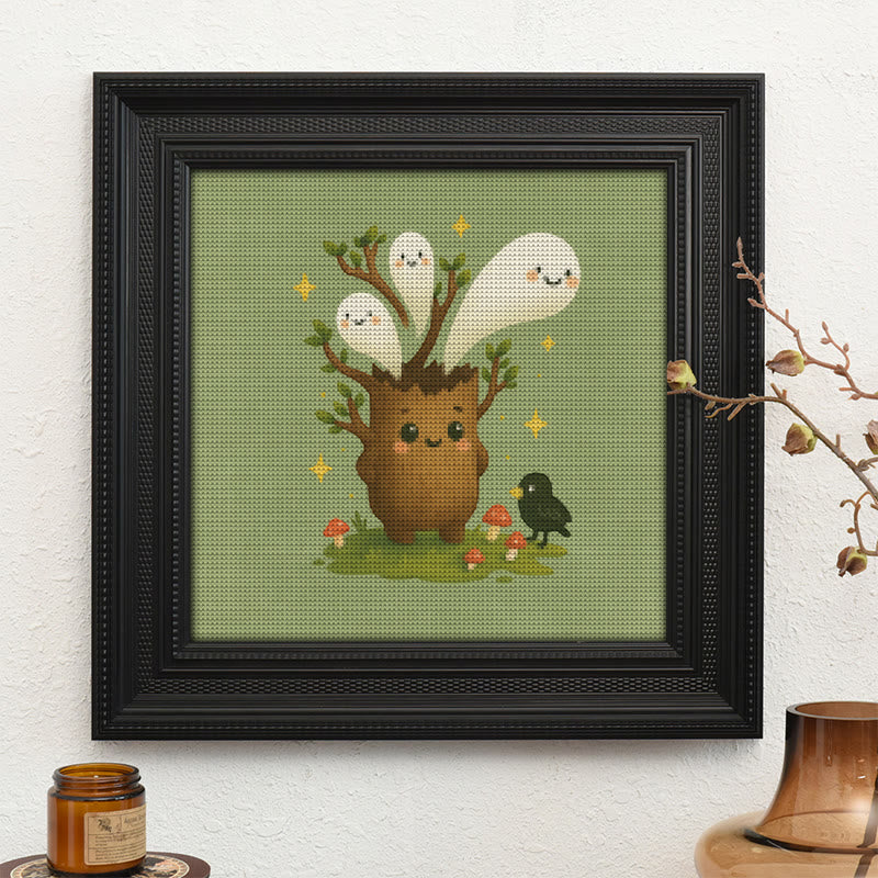  Cross Stitch Kit - Spooky Ghost Tree | Unique Desk Ornament | Perfect Handmade Gifts - image 9