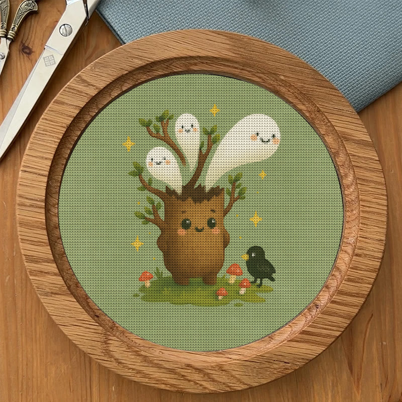  Cross Stitch Kit - Spooky Ghost Tree | Unique Desk Ornament | Perfect Handmade Gifts - image 6