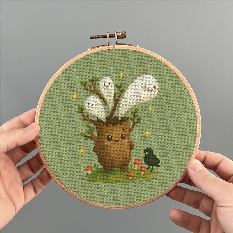  Cross Stitch Kit - Spooky Ghost Tree | Unique Desk Ornament | Perfect Handmade Gifts - image 8