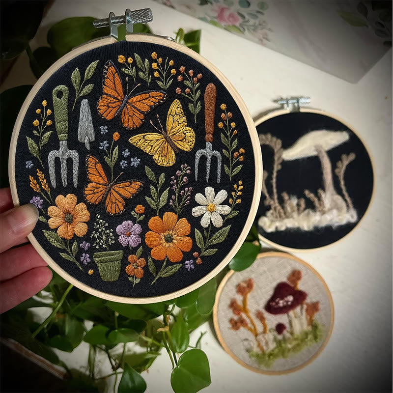 Rubbyoo Embroidery Kit - Beautiful Butterfly | Diy Craft Gift | Beginner Floral Needlepoint Kit - image 3