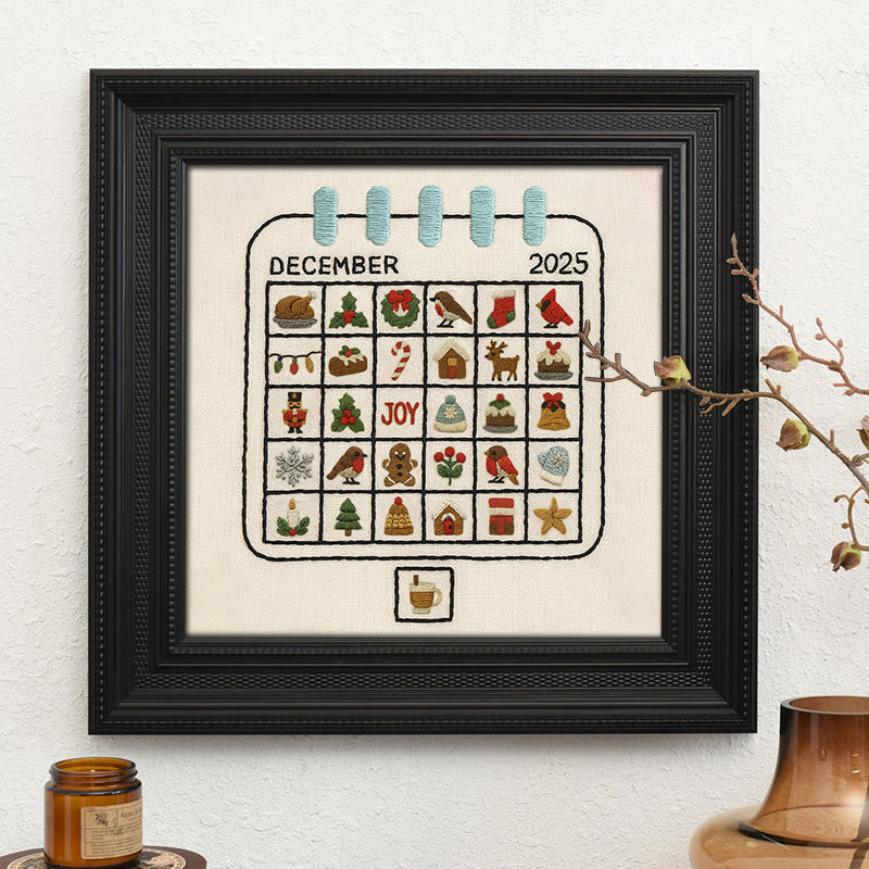 Rubbyoo Embroidery Kit - Christmas Advent Calendar |  Stylish Christmas Handicraft | Diy Holiday Decoration - Embroidery Kit Plus An Extra Frame - image 10