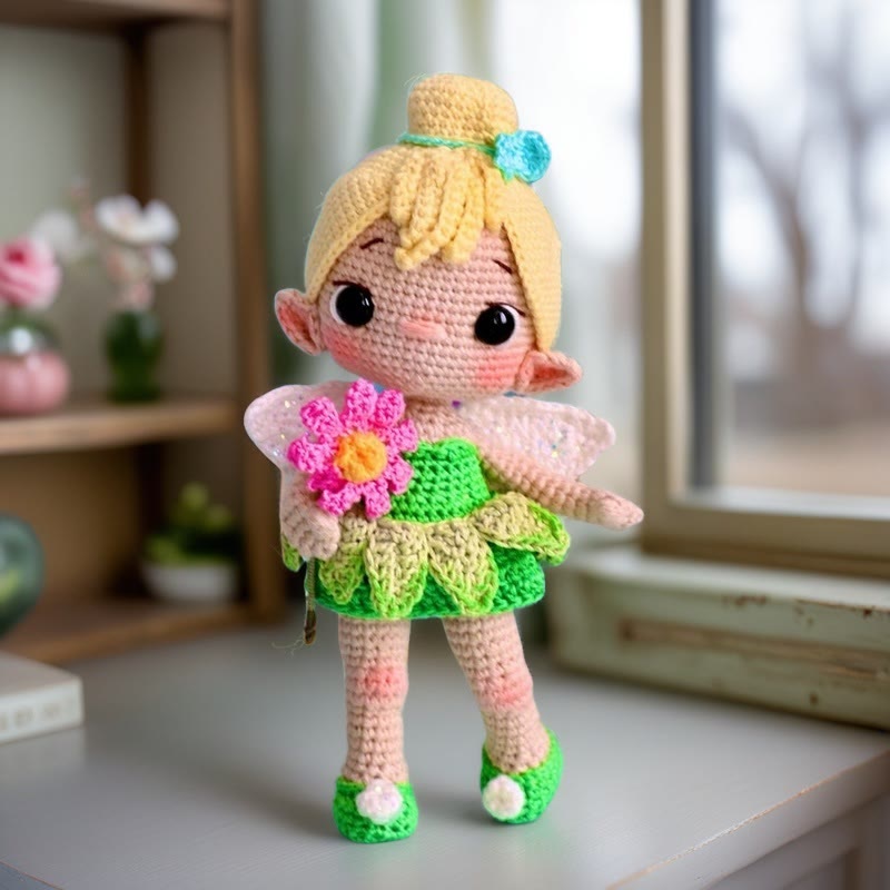 Diy Handmade Flower Fairy Crochet Kit - Adorable Plush Doll | Perfect Handmade Gifts For Child  - image 1