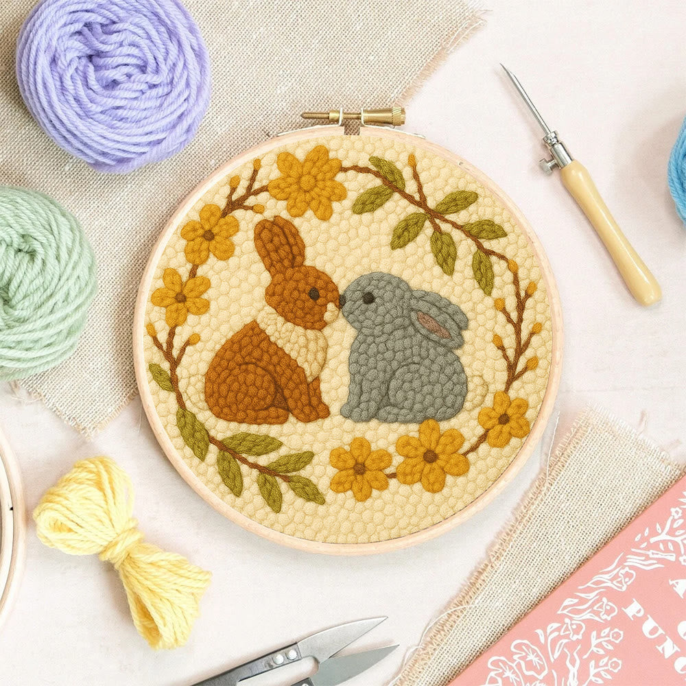 Loving Rabbits Punch Needle Kit - Handmade Gift For Lovers | Unique Valentine Gifts - image 10