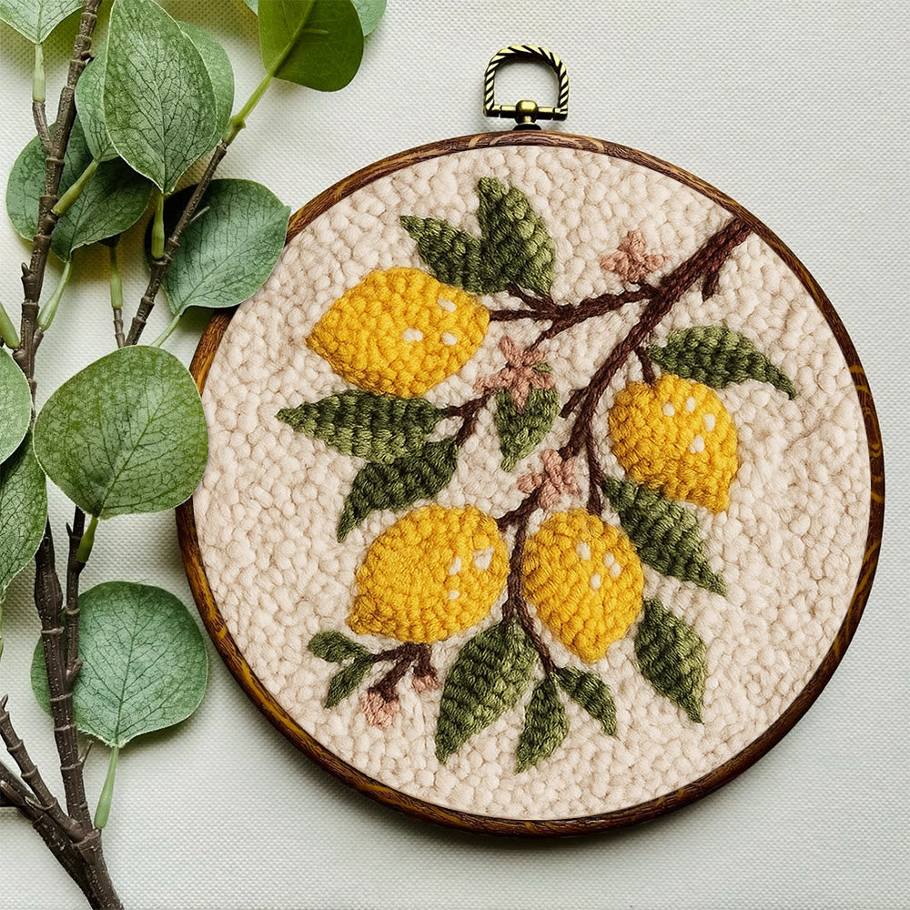 Lemon Tree Punch Needle Kit - Handmade Fruit Craft | Perfect Gift For Craft Lovers - image 7