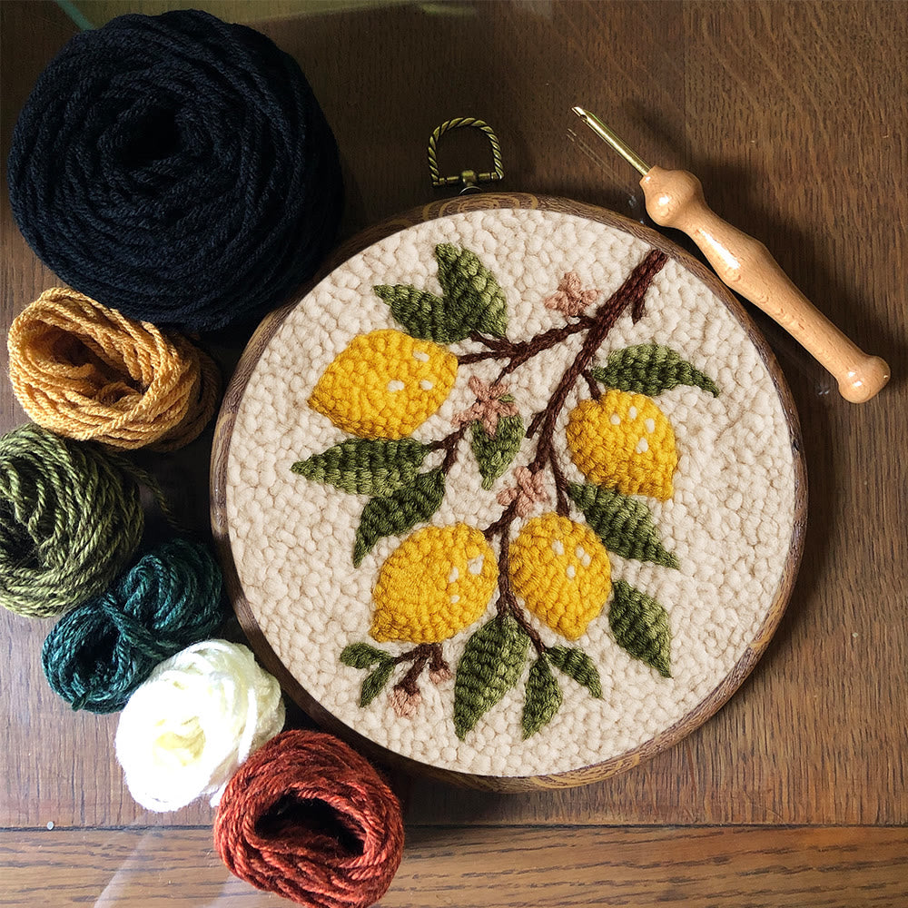 Lemon Tree Punch Needle Kit - Handmade Fruit Craft | Perfect Gift For Craft Lovers - image 8