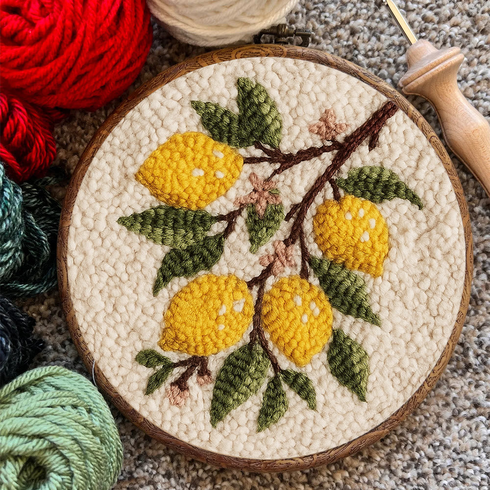Lemon Tree Punch Needle Kit - Handmade Fruit Craft | Perfect Gift For Craft Lovers - image 5