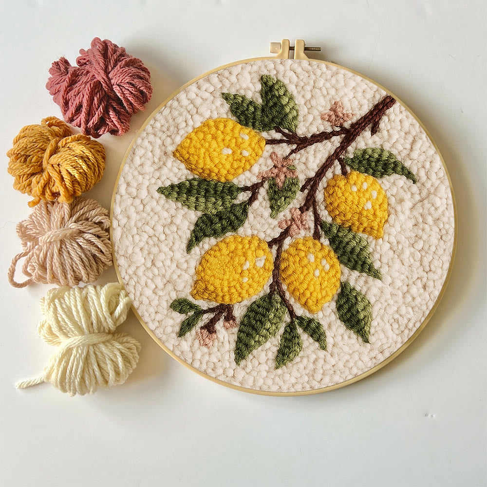 Lemon Tree Punch Needle Kit - Handmade Fruit Craft | Perfect Gift For Craft Lovers - image 3