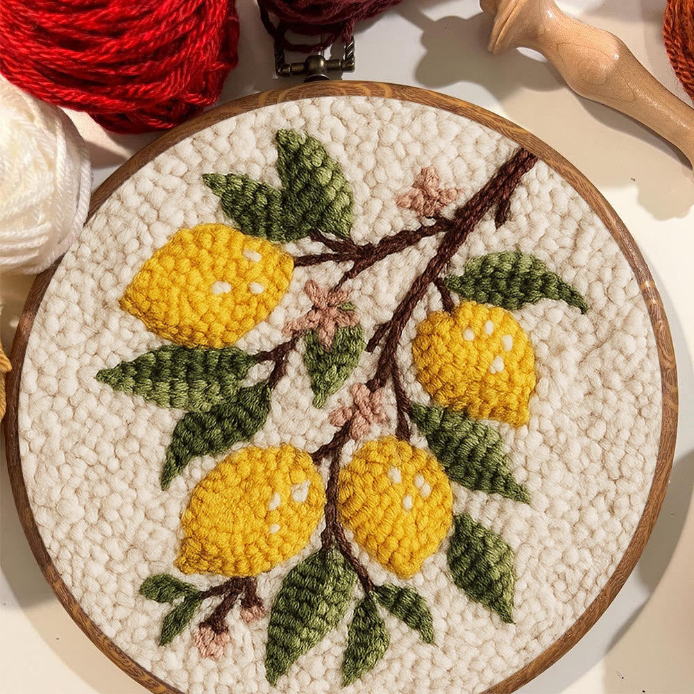 Lemon Tree Punch Needle Kit - Handmade Fruit Craft | Perfect Gift For Craft Lovers - image 2