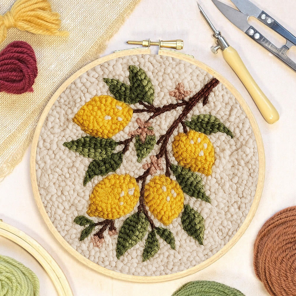 Lemon Tree Punch Needle Kit - Handmade Fruit Craft | Perfect Gift For Craft Lovers - image 9