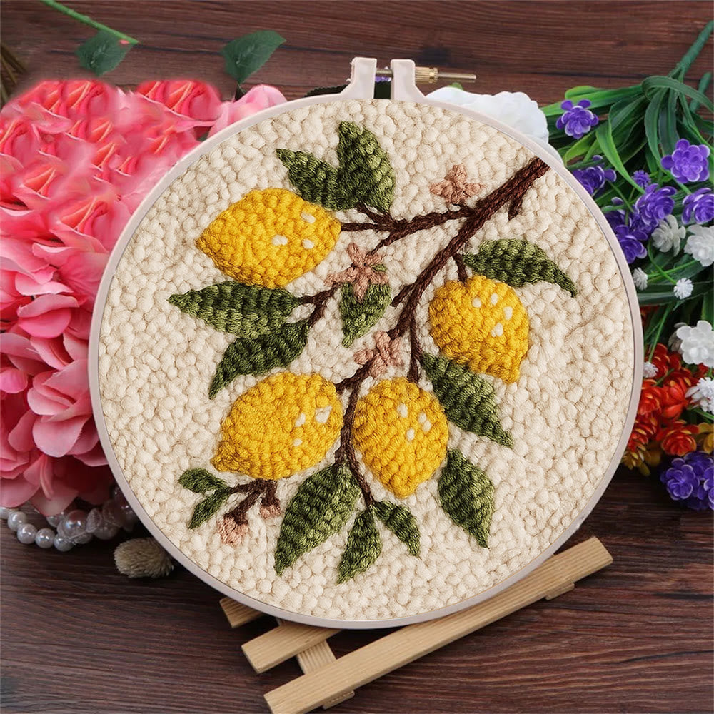 Lemon Tree Punch Needle Kit - Handmade Fruit Craft | Perfect Gift For Craft Lovers - image 4